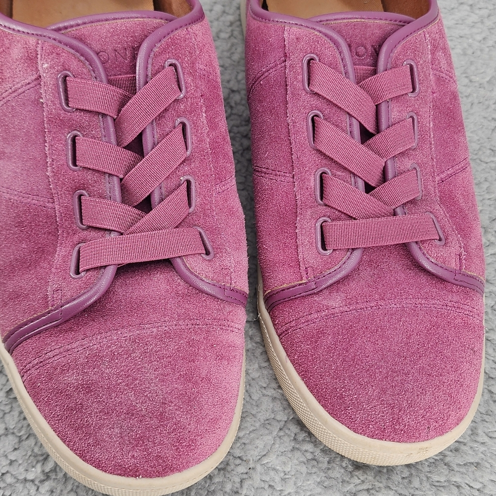 Vionic Jean Suede Slip On Sneakers Sz 8.5 Purple Casual Comfort Shoes - Picture 12 of 12